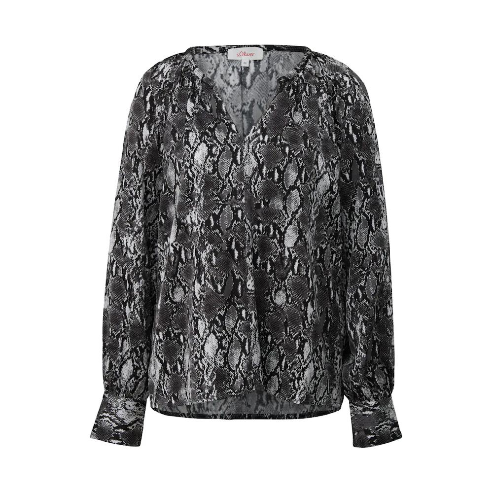 S.Oliver Langarmbluse Mit All-Over Print