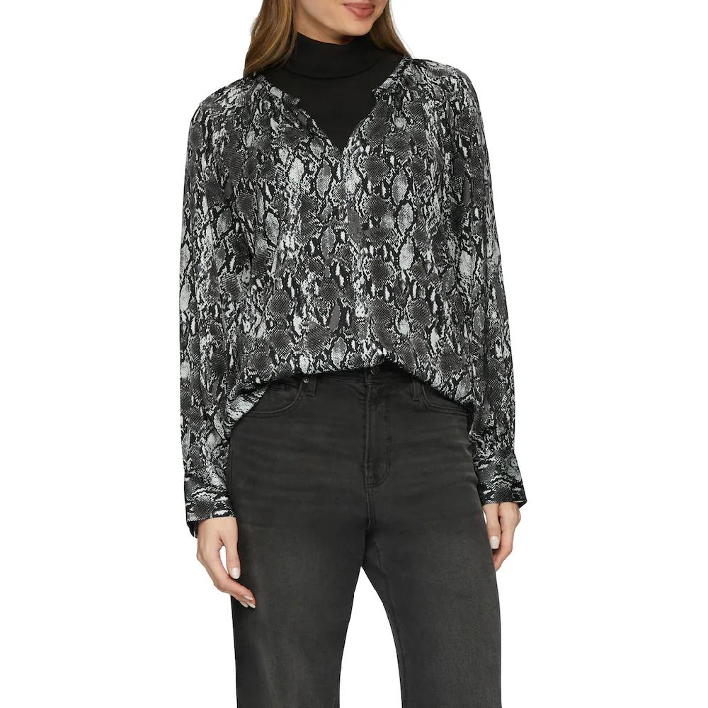 s.Oliver Langarmbluse mit All-Over Print