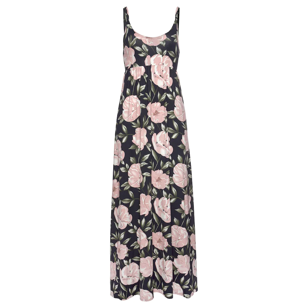 S.Oliver Maxikleid Mit Tiefem Rückenausschnitt Sommerkleid Im Alloverprint Strandkleid