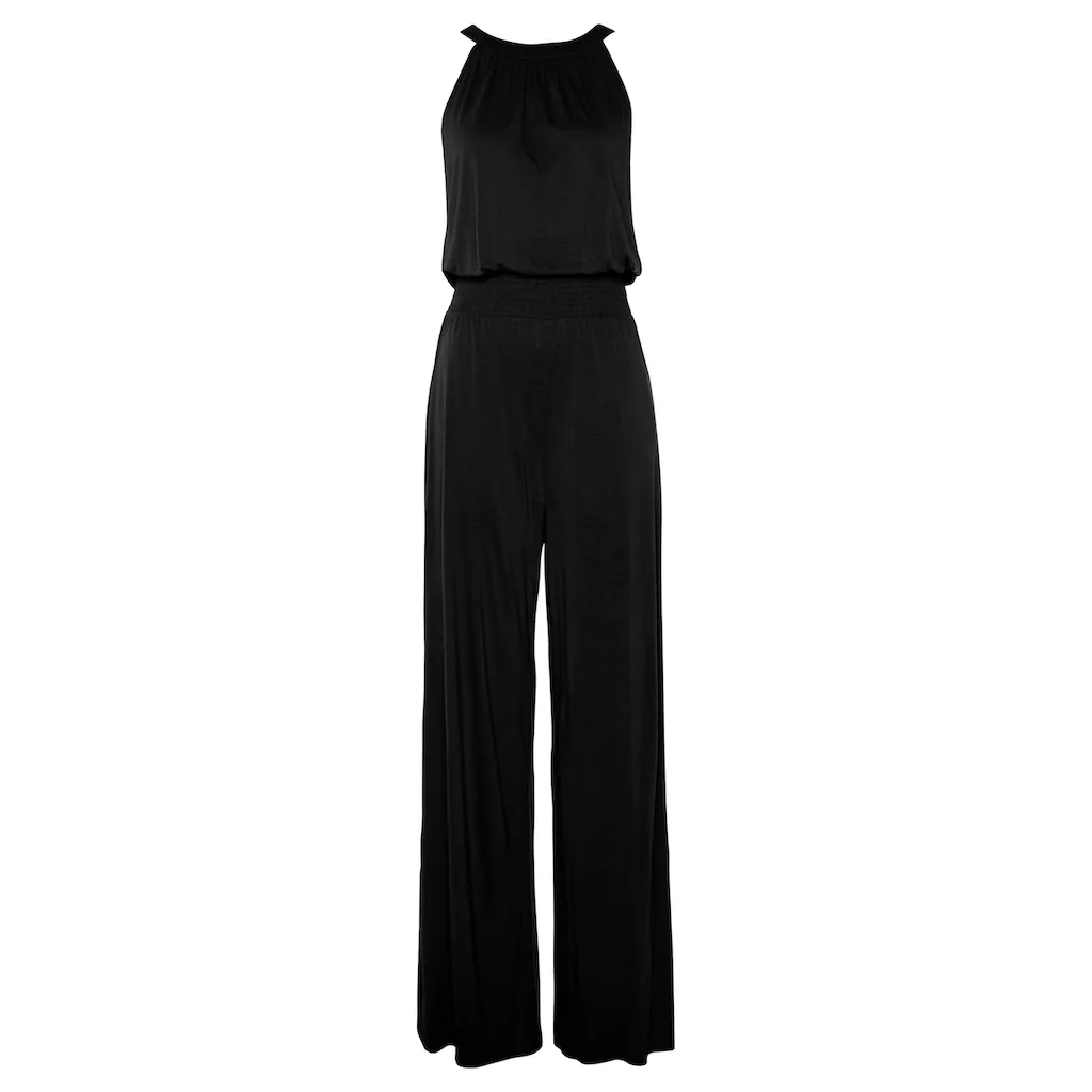 S.Oliver Overall Mit Breitem Smokeinsatz Eleganter Jumpsuit Festlich