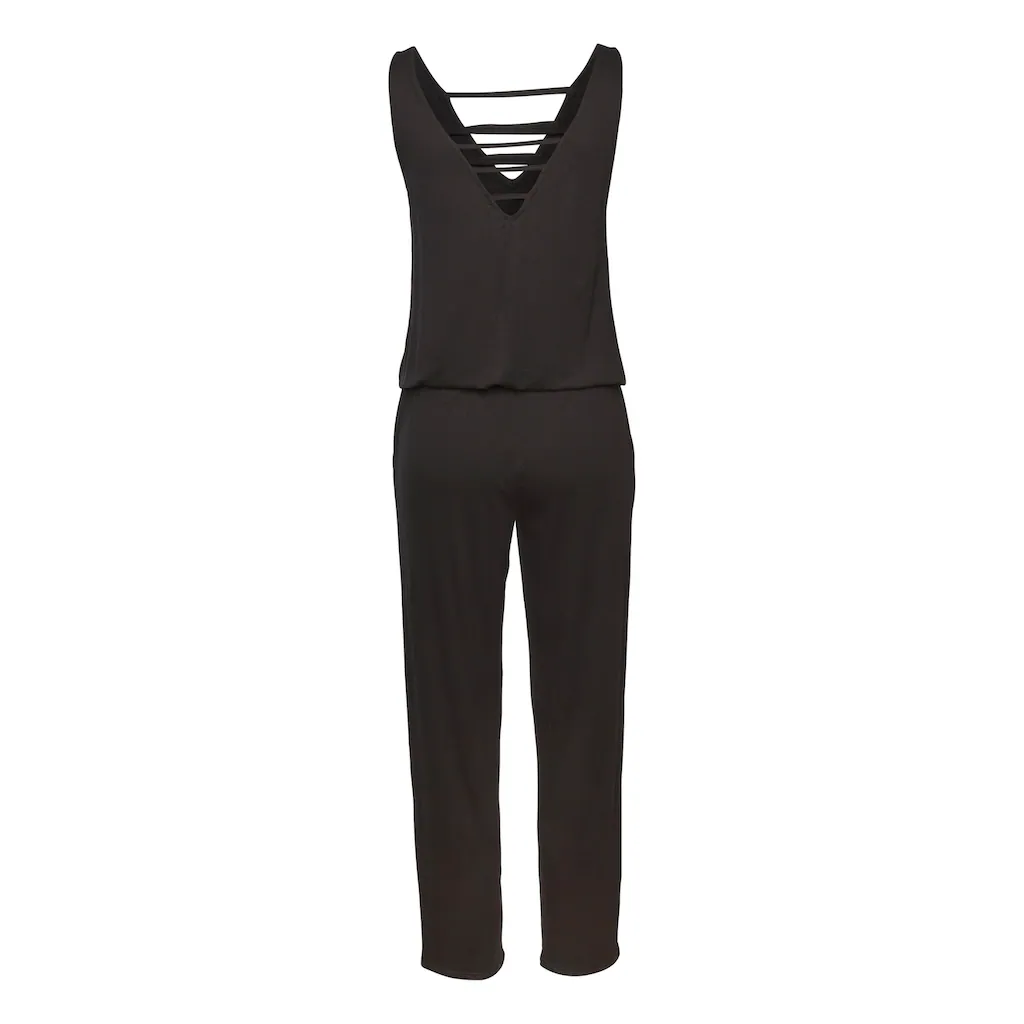 S.Oliver Overall Mit Verziertem Ausschnitt Elastischer Jumpsuit Mit Taschen