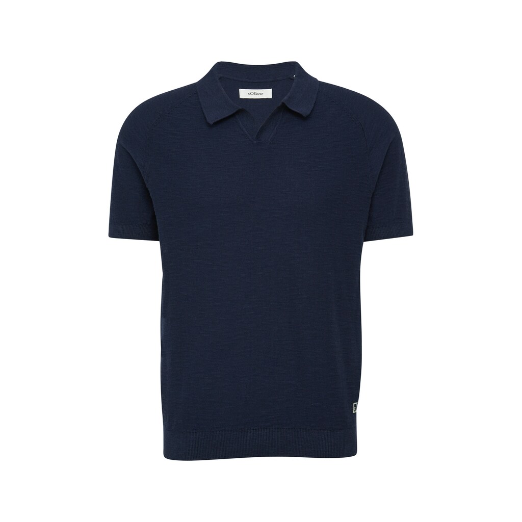 S.Oliver Poloshirt Mit Strick Muster