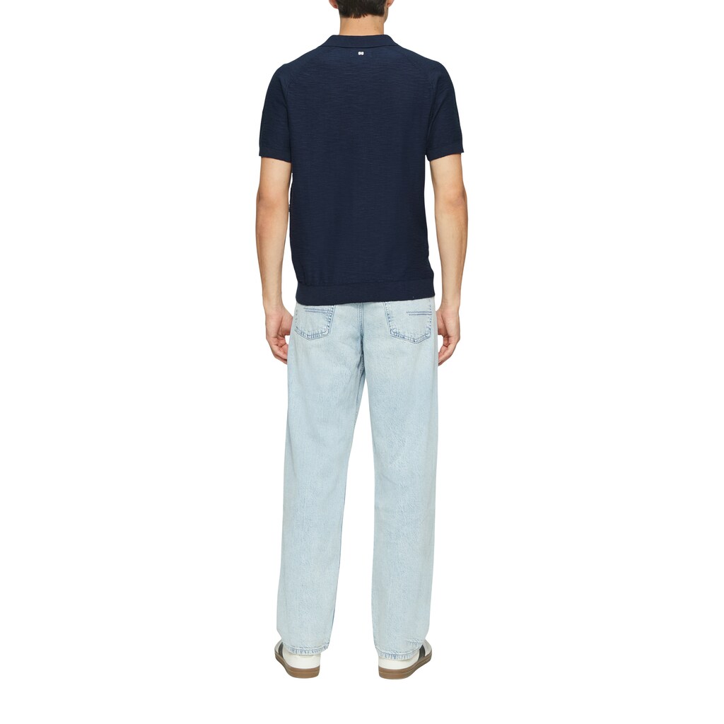 S.Oliver Poloshirt Mit Strick Muster