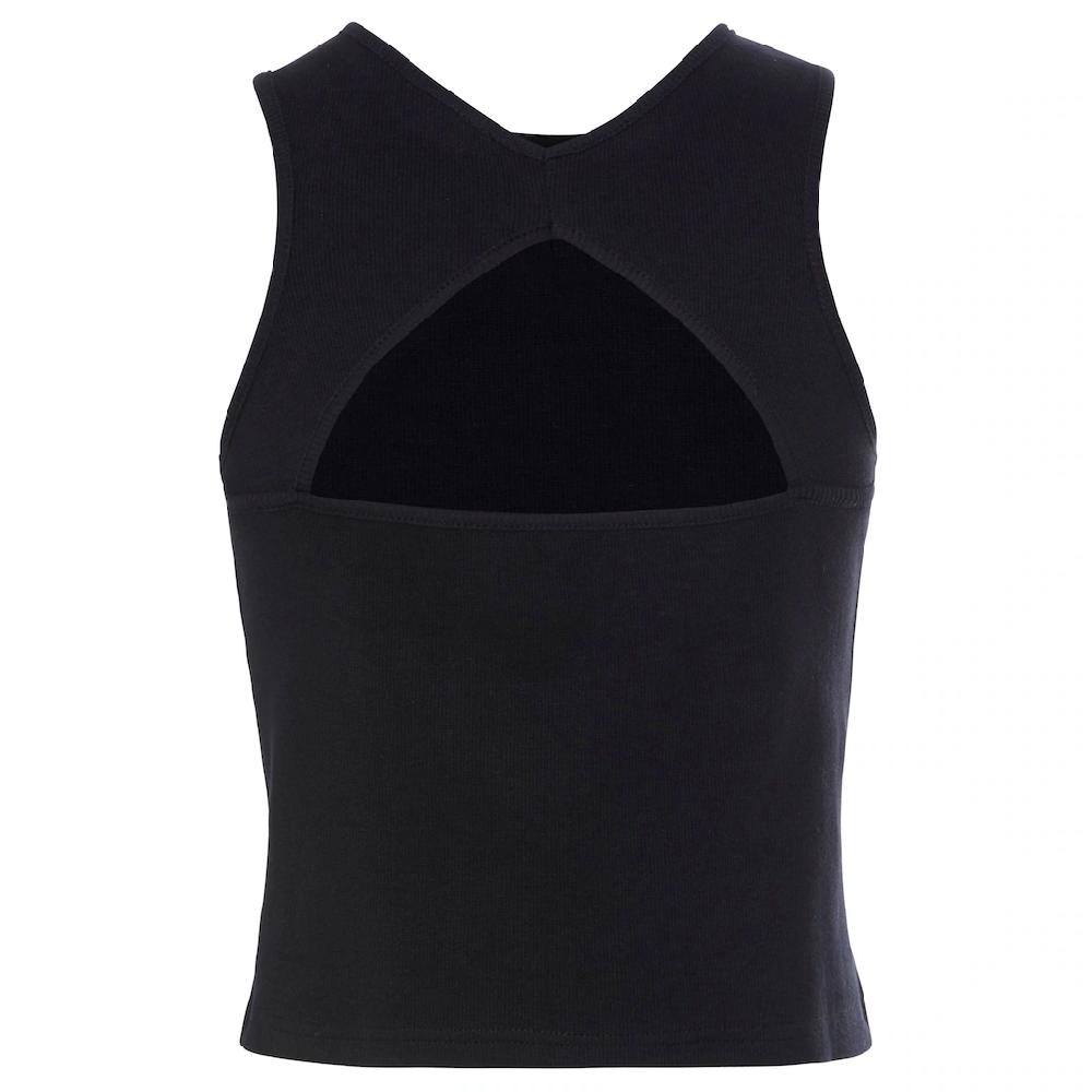 S.Oliver Ripptanktop Mit Cut-outs Im Rücken Sportliches Damentop Aus Elastischer Baumwolle