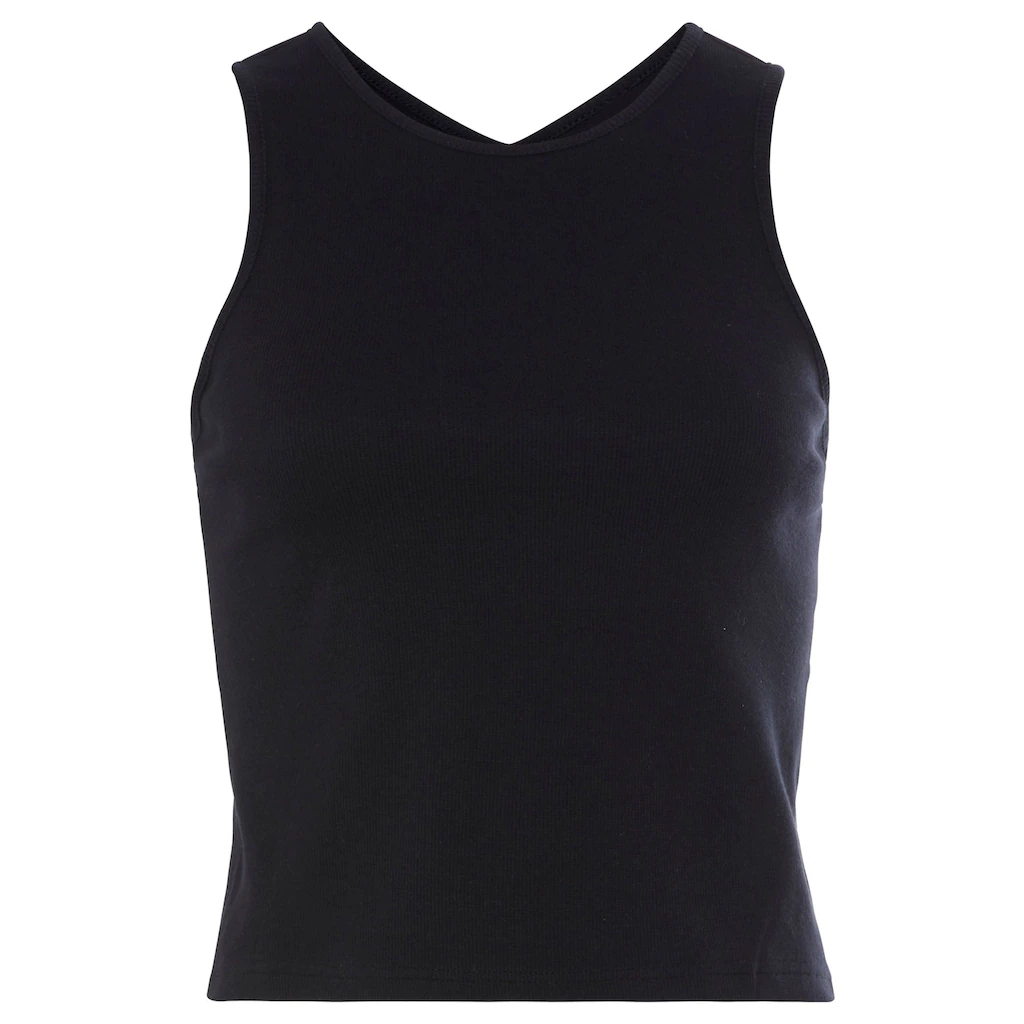 S.Oliver Ripptanktop Mit Cut-outs Im Rücken Sportliches Damentop Aus Elastischer Baumwolle
