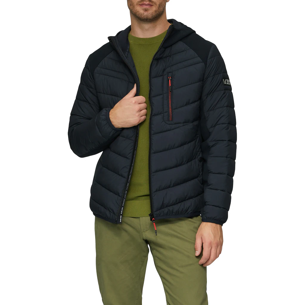 s.Oliver Steppjacke mit Kapuze mit Kapuze und Reißverschluss ▷ für