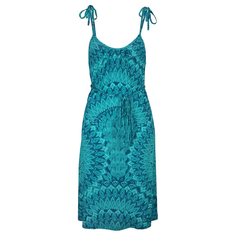 S.Oliver Strandkleid (mit Bindeband) Im Alloverdruck Sommerkleid Im Ethno-Stil