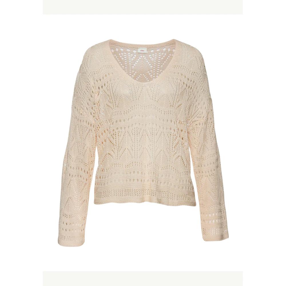 S.Oliver Strandpullover Mit Semi-transparentem Ajourmuster Sommerlicher Strickpullover