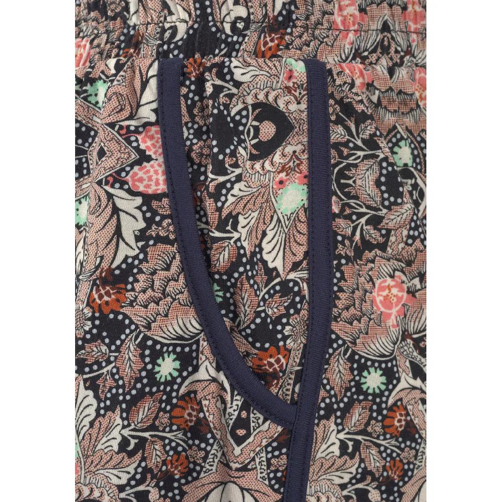 S.Oliver Strandshorts Mit Ethnodruck Und Taschen Elastischer Gummizugbund Kurze Hose