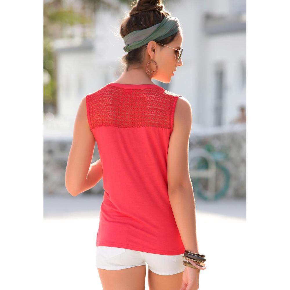 S.Oliver Strandtop Mit Spitzeneinsatz