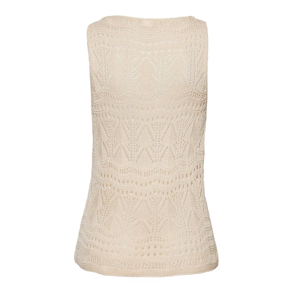 S.Oliver Stricktop Mit Semi-transparentem Ajourmuster Strandtop Mit Lochmuster