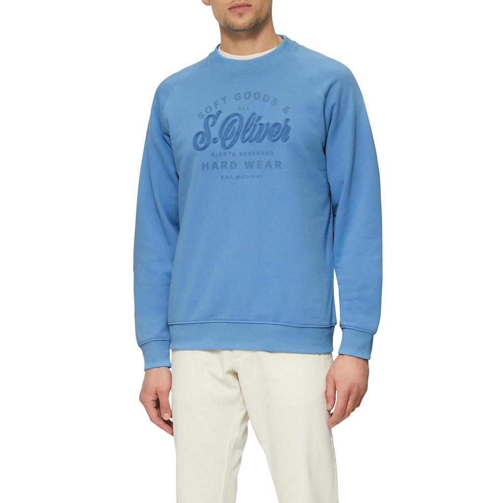 s.Oliver Sweater mit Logo-Druck