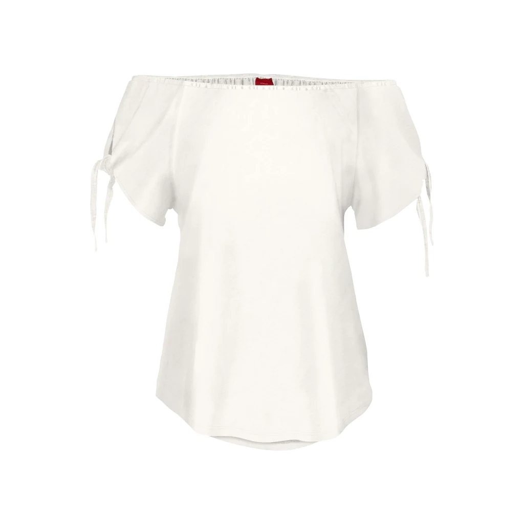 S.Oliver T-Shirt Mit Schlitzen An Den Ärmeln Variierbar Als Carmenshirt Schulterfrei
