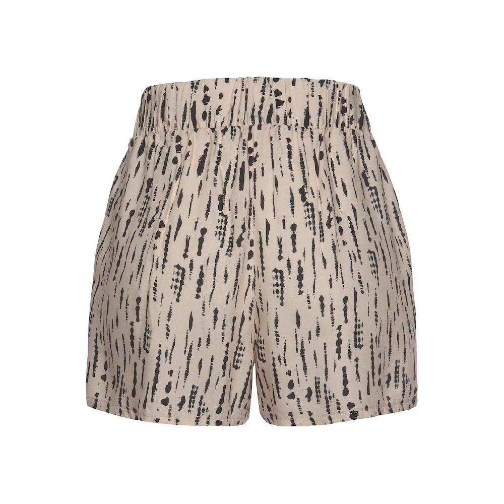 S.Oliver Webshorts Mit Alloverdruck Und Bindegürtel Kurze Hose Lockere Passform