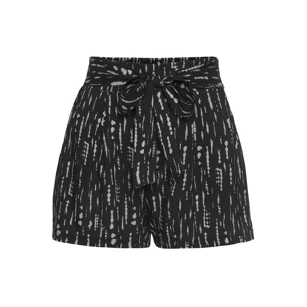 S.Oliver Webshorts Mit Alloverprint Und Bindegürtel Kurze Hose Lockere Passform