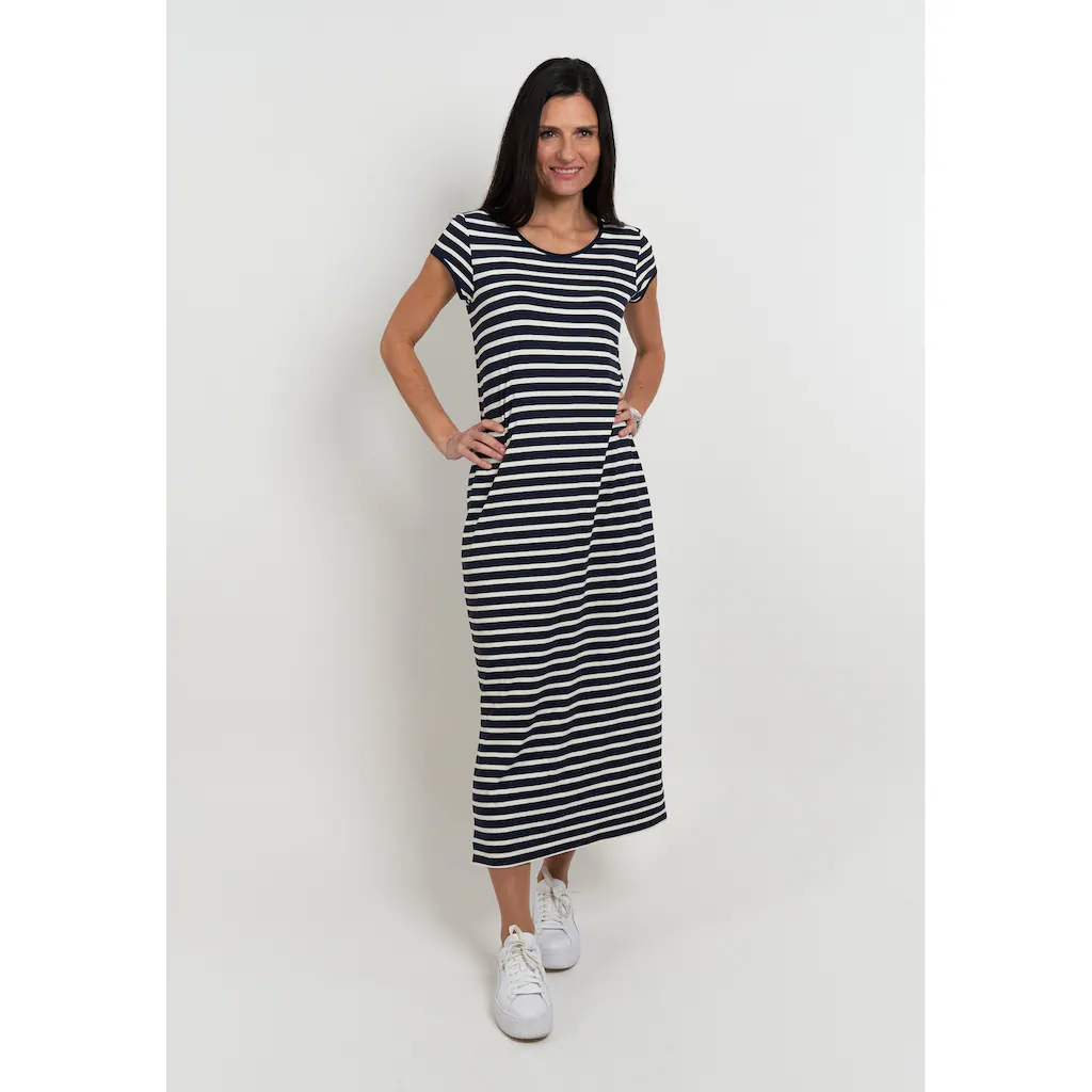 Seidel Moden Sommerkleid lang mit Streifen-Design MADE IN GERMANY