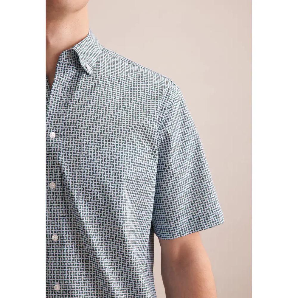 Seidensticker Businesshemd »Regular« Regular Kurzarm Button-Down-Kragen Druck ▷ Bestellen