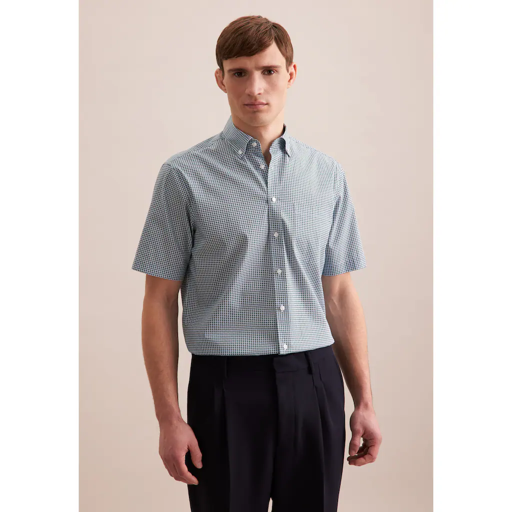 seidensticker Businesshemd »Regular« Regular Kurzarm Button-Down-Kragen Druck ▷ bestellen