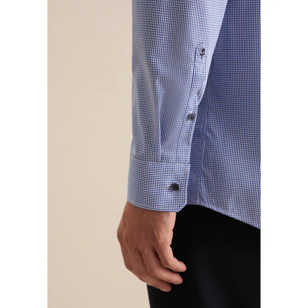 Seidensticker Businesshemd »Regular« Regular Langarm Kentkragen Karo ▷ Kaufen