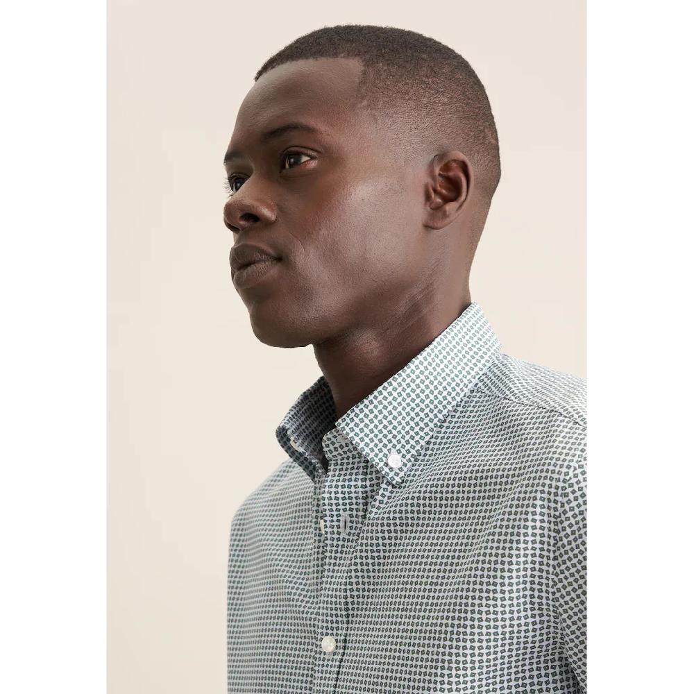 Seidensticker Businesshemd »Slim« Slim Kurzarm Button-Down-Kragen Druck ▷ Bestellen