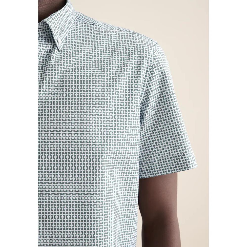 Seidensticker Businesshemd »Slim« Slim Kurzarm Button-Down-Kragen Druck ▷ Bestellen