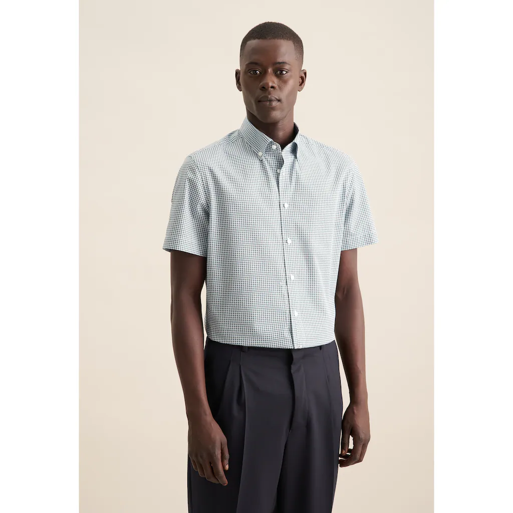 seidensticker Businesshemd »Slim« Slim Kurzarm Button-Down-Kragen Druck ▷ bestellen