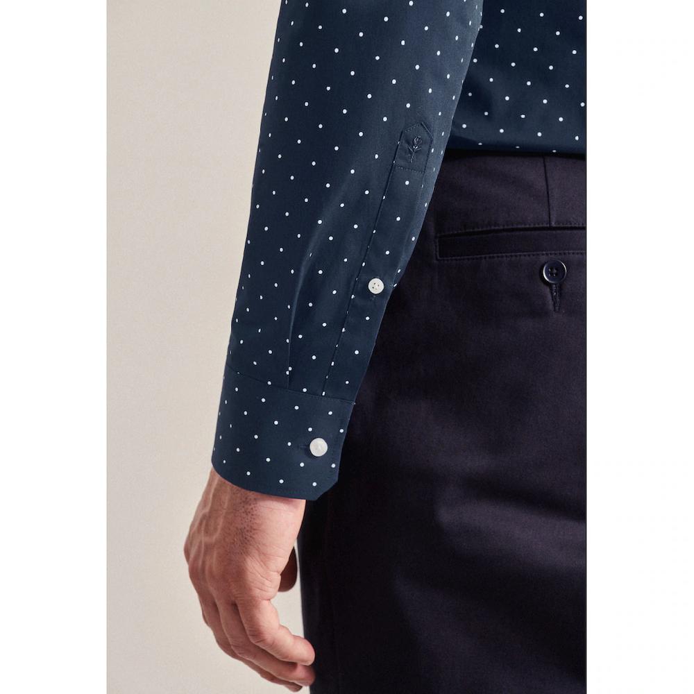 Seidensticker Businesshemd »Slim« Slim Langarm Kentkragen Punkte ▷ Kaufen
