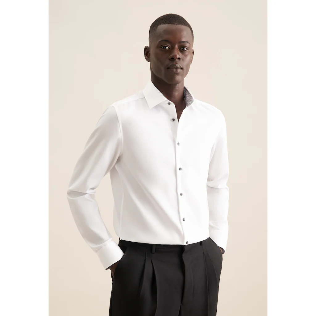 seidensticker Businesshemd »Slim« Slim Langarm Kentkragen Uni ▷ kaufen