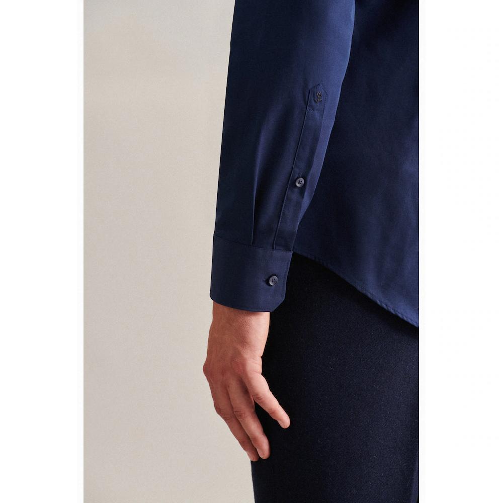 Seidensticker Businesshemd »Slim« Slim Langarm Stehkragen Uni ▷ Kaufen