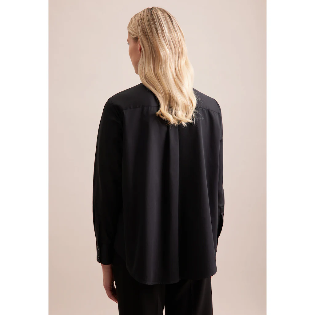 Seidensticker Hemdbluse »Schwarze Rose« Langarm Kragen Uni