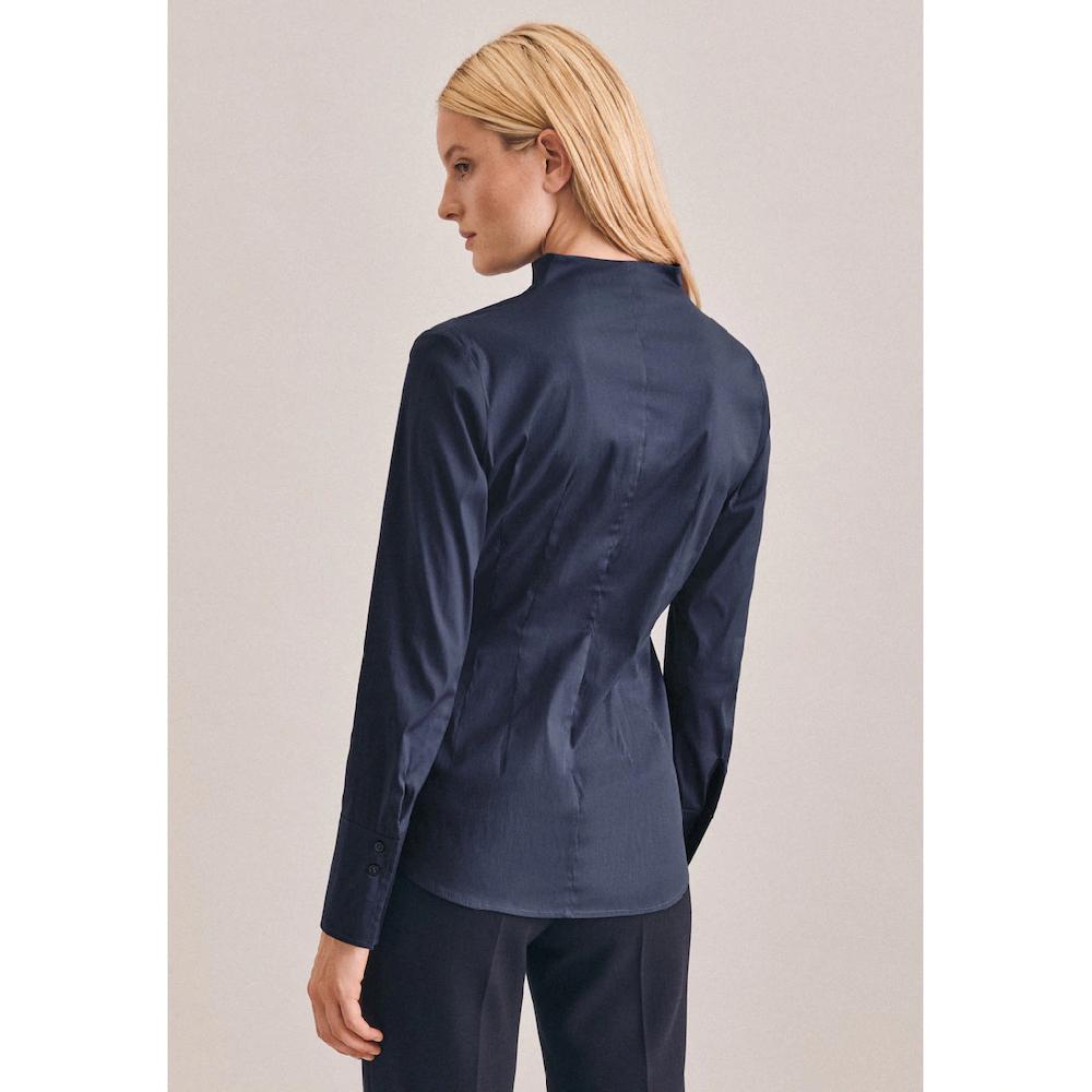 Seidensticker Klassische Bluse »Schwarze Rose« Langarm Kragen Uni