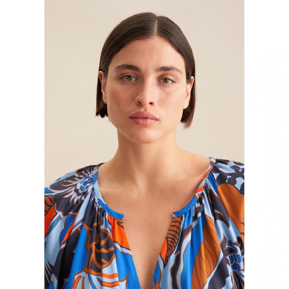 Seidensticker Klassische Bluse »Schwarze Rose« Tunika Floral