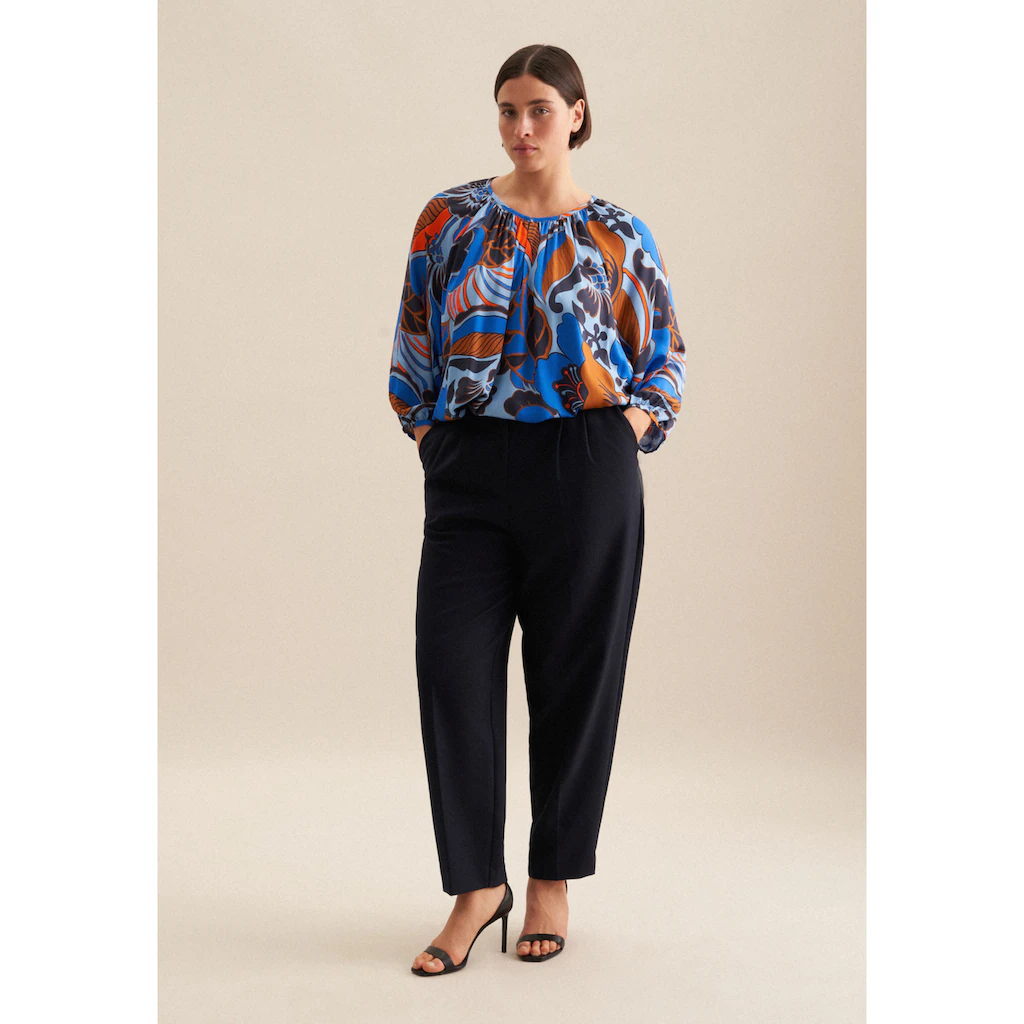 seidensticker Klassische Bluse »Schwarze Rose« Tunika Floral