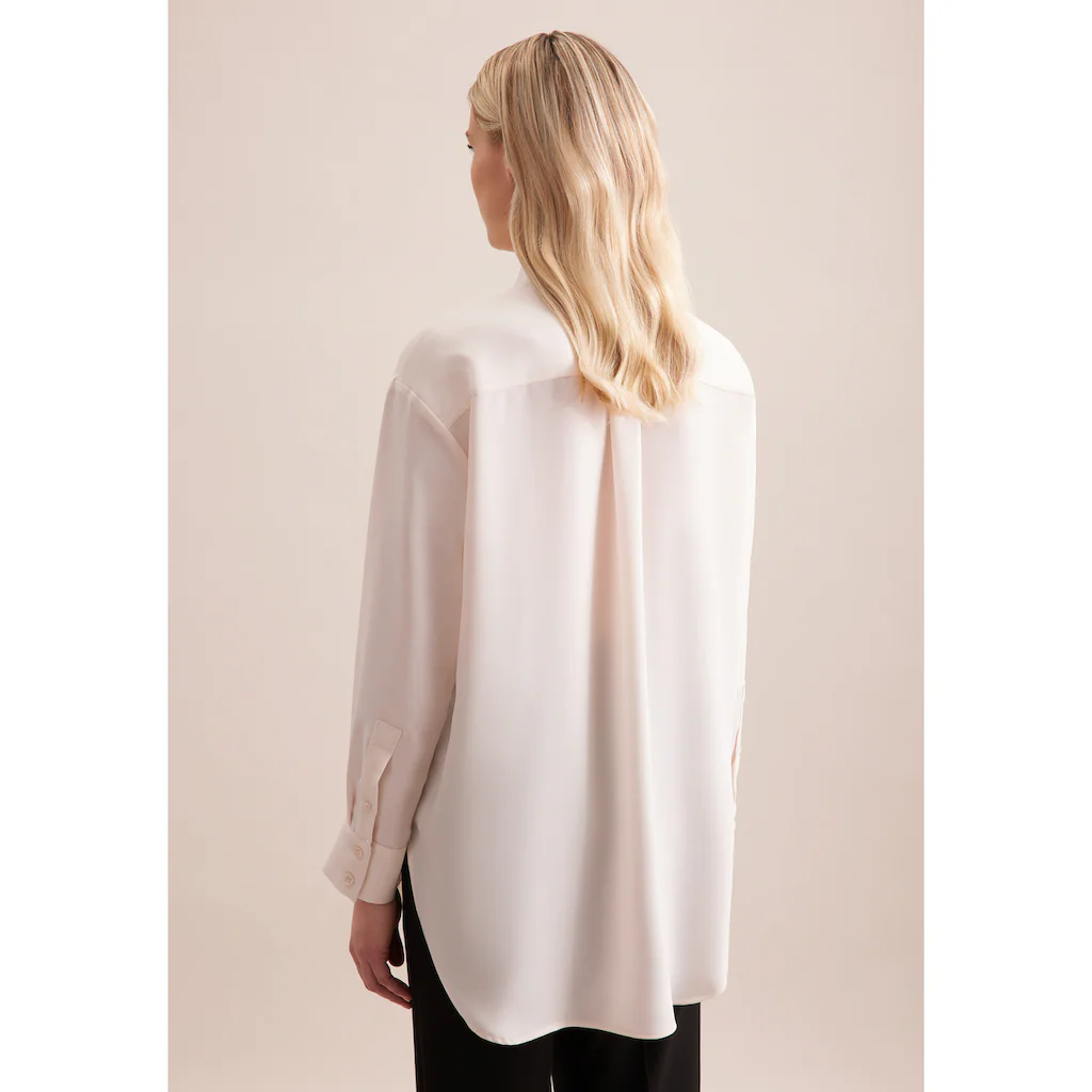 Seidensticker Longbluse »Schwarze Rose« Langarm Kragen Uni