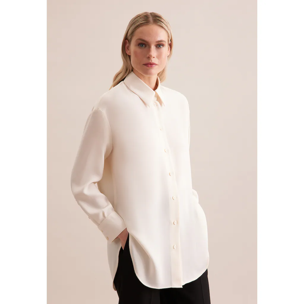 seidensticker Longbluse »Schwarze Rose« Langarm Kragen Uni