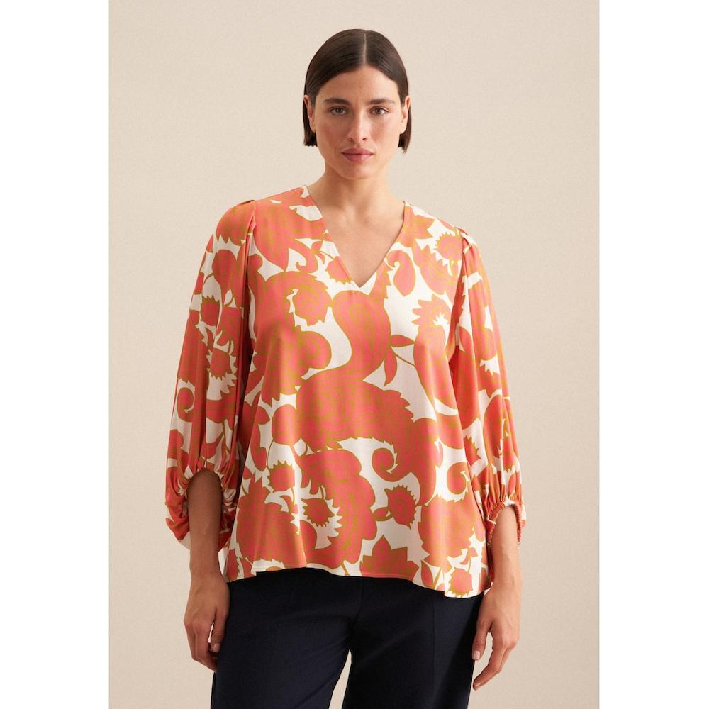seidensticker Shirtbluse »Schwarze Rose« 3/4-Arm V-Neck Paisley