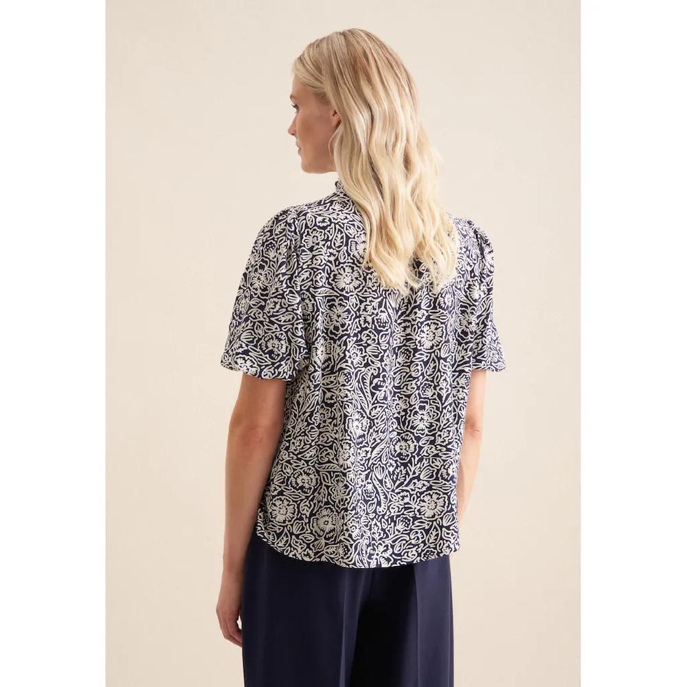 Seidensticker Shirtbluse »Schwarze Rose« Kurzarm Rundhals Floral