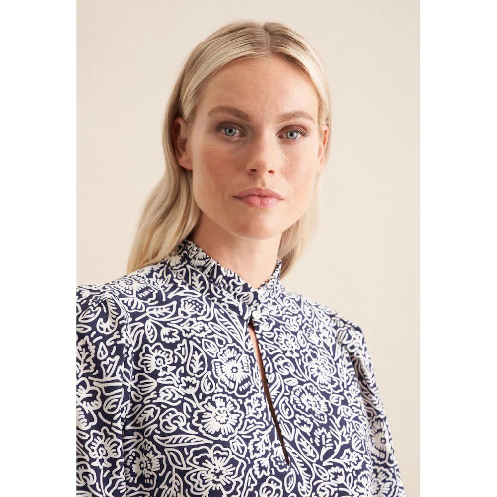 Seidensticker Shirtbluse »Schwarze Rose« Kurzarm Rundhals Floral