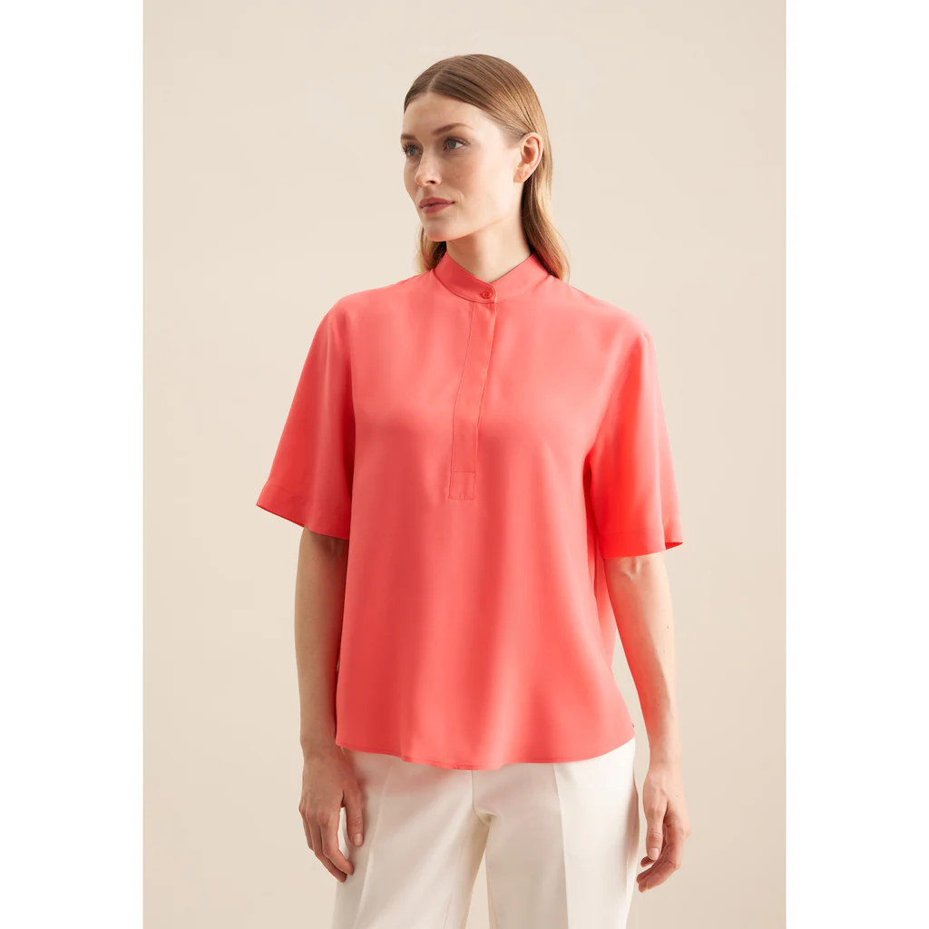 seidensticker Shirtbluse »Schwarze Rose« Kurzarm Rundhals Uni