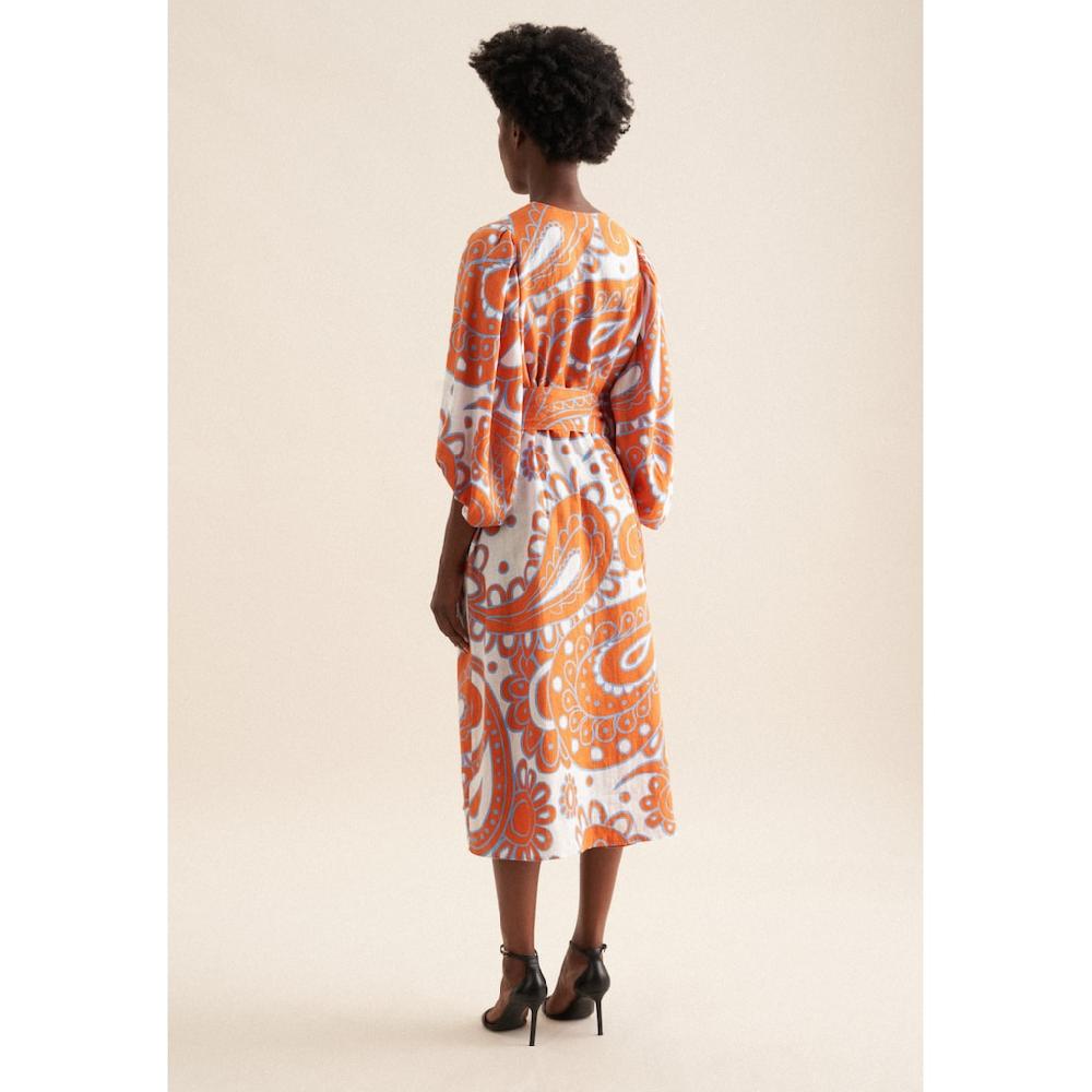 Seidensticker Sommerkleid »Schwarze Rose« 3/4-Arm V-Neck Paisley