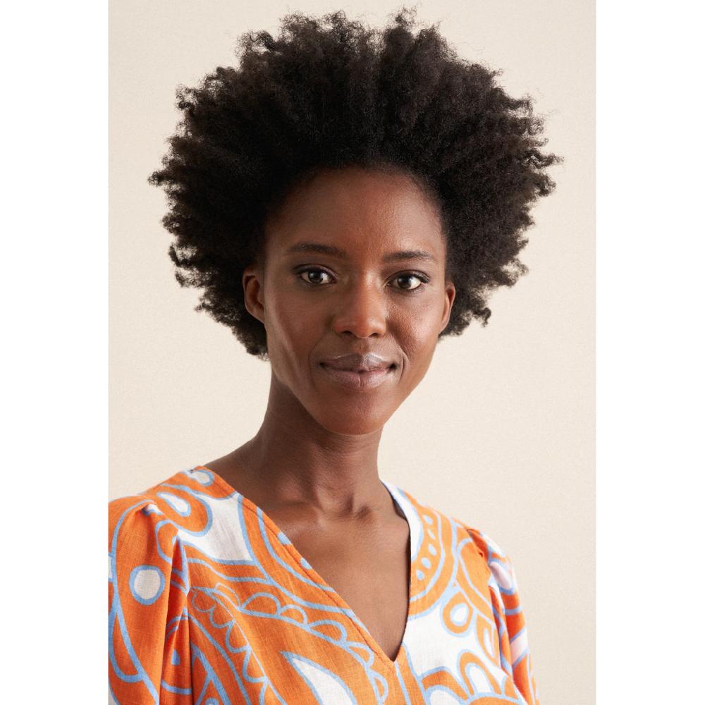 Seidensticker Sommerkleid »Schwarze Rose« 3/4-Arm V-Neck Paisley