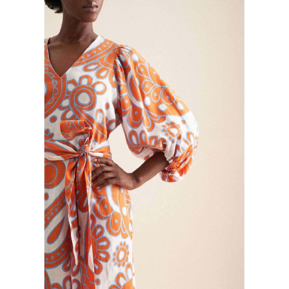 Seidensticker Sommerkleid »Schwarze Rose« 3/4-Arm V-Neck Paisley