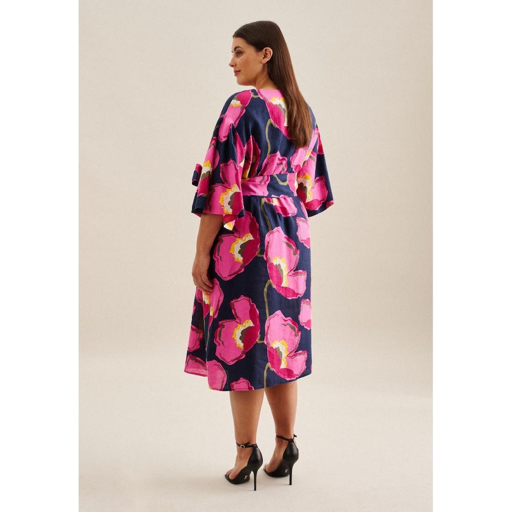Seidensticker Sommerkleid »Schwarze Rose« Kurzarm Rundhals Floral