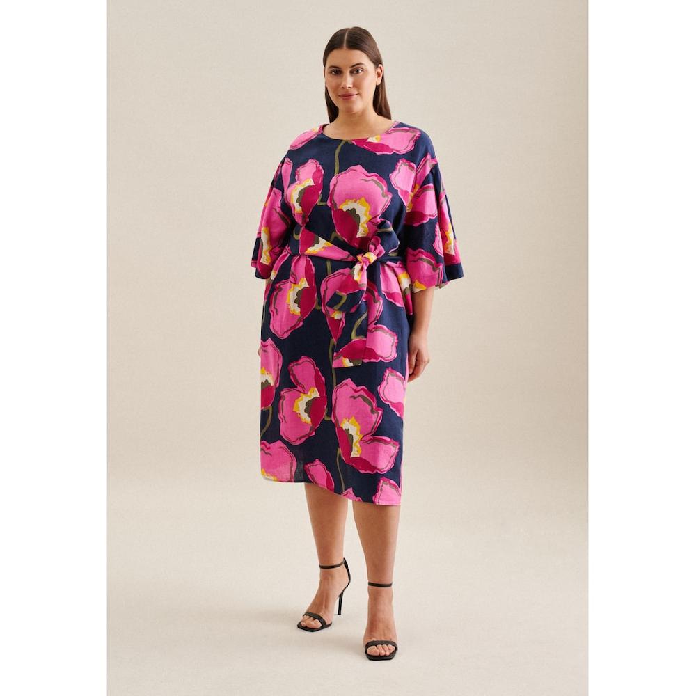 seidensticker Sommerkleid »Schwarze Rose« Kurzarm Rundhals Floral