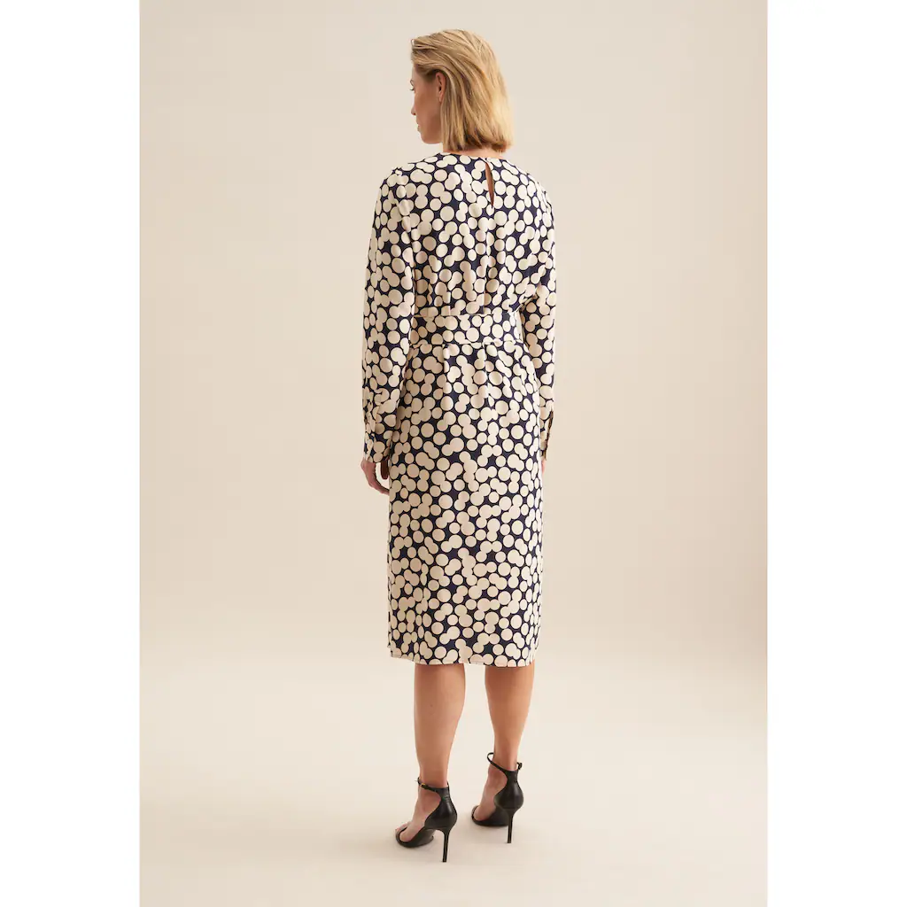 Seidensticker Sommerkleid »Schwarze Rose« Langarm Rundhals Druck