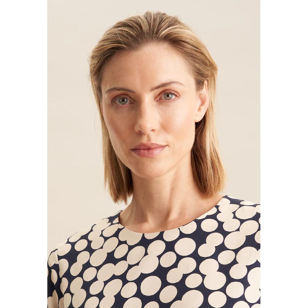 Seidensticker Sommerkleid »Schwarze Rose« Langarm Rundhals Druck