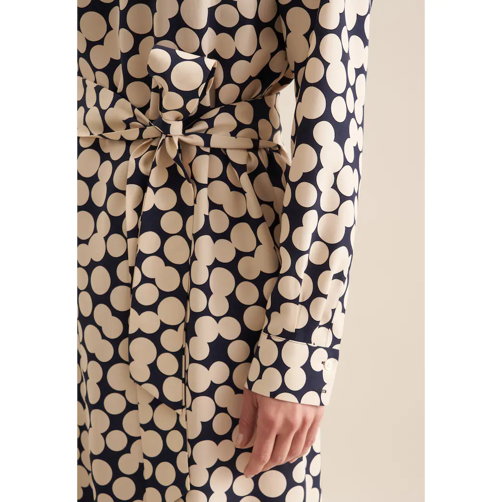 Seidensticker Sommerkleid »Schwarze Rose« Langarm Rundhals Druck