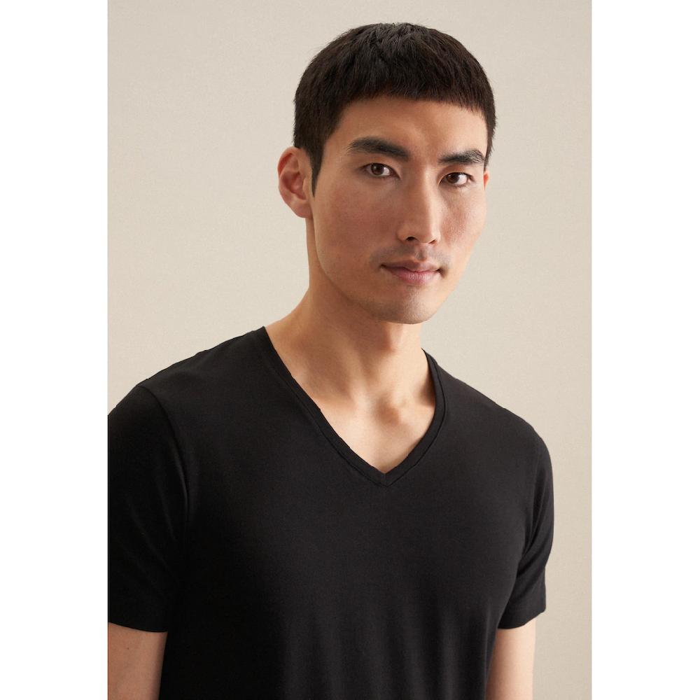 Seidensticker T-Shirt »Schwarze Rose« Kurzarm V-Neck Uni ▷ Bestellen