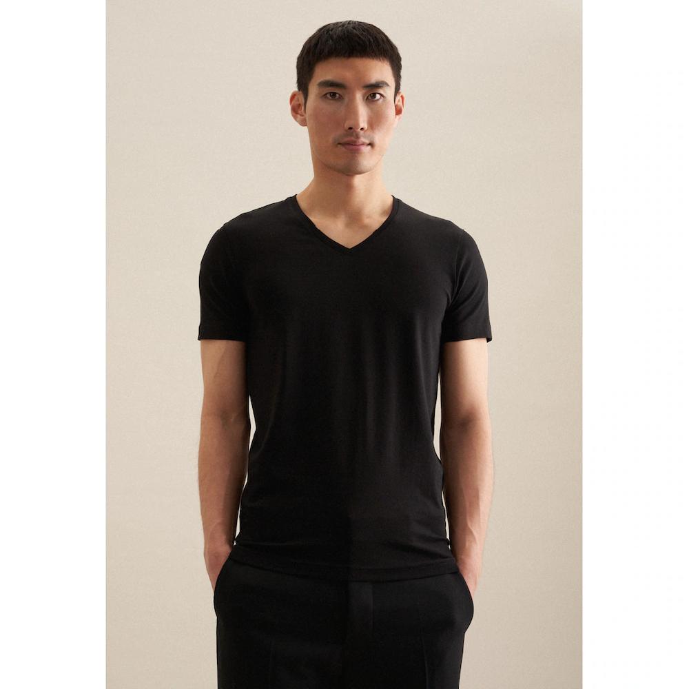 seidensticker T-Shirt »Schwarze Rose« Kurzarm V-Neck Uni ▷ bestellen
