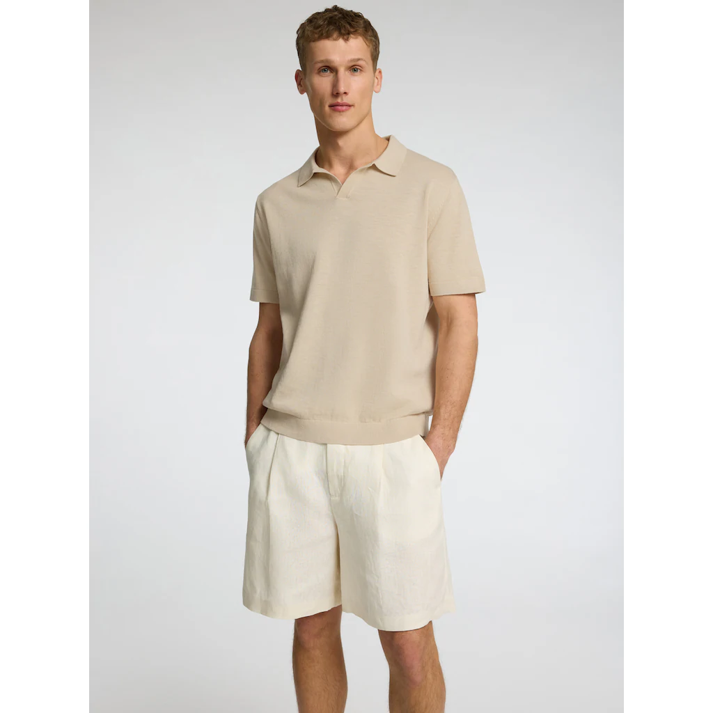 SELECTED HOMME Poloshirt »SLHMATTIS SS KNIT SUN OPEN POLO NOOS«